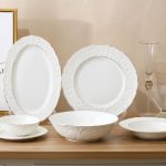 طقم عشاء فخم بتصميم أنيق لـ 6 أشخاص (28 قطعة)