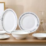 طقم عشاء فاخر بتصميم هرمز لـ 6 أشخاص (28 قطعة)-(2024112)