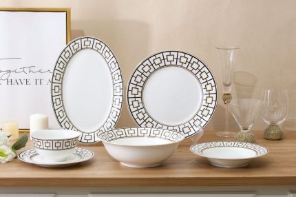 طقم تقديم راقٍ للمناسبات العائلية (28 قطعة لـ 6 أشخاص)-(2024116)